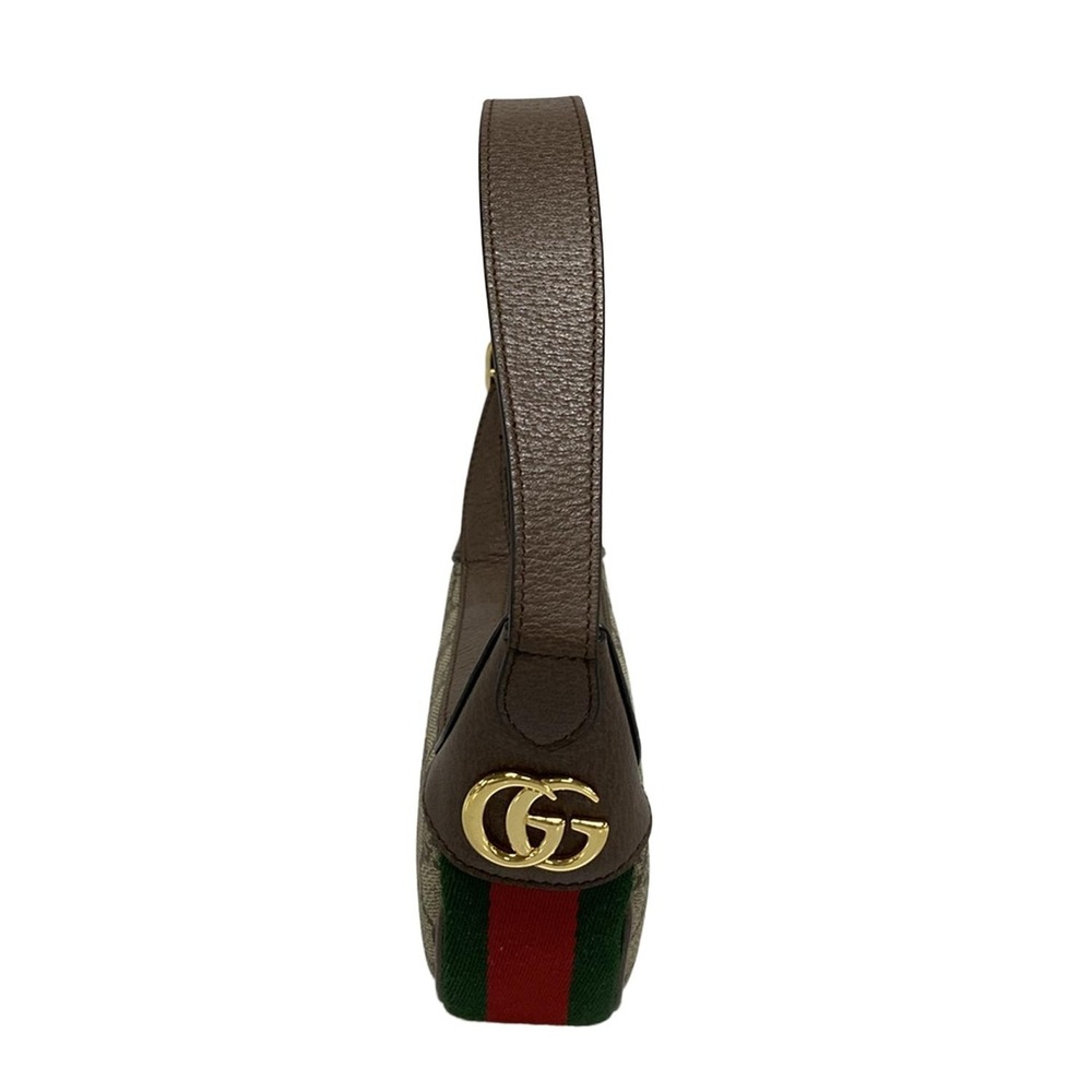 Gucci Ophidia GG Mini Bag Handbag 658551 Beige Ebony Dark Brown PVC Leather - Picture 2 of 15